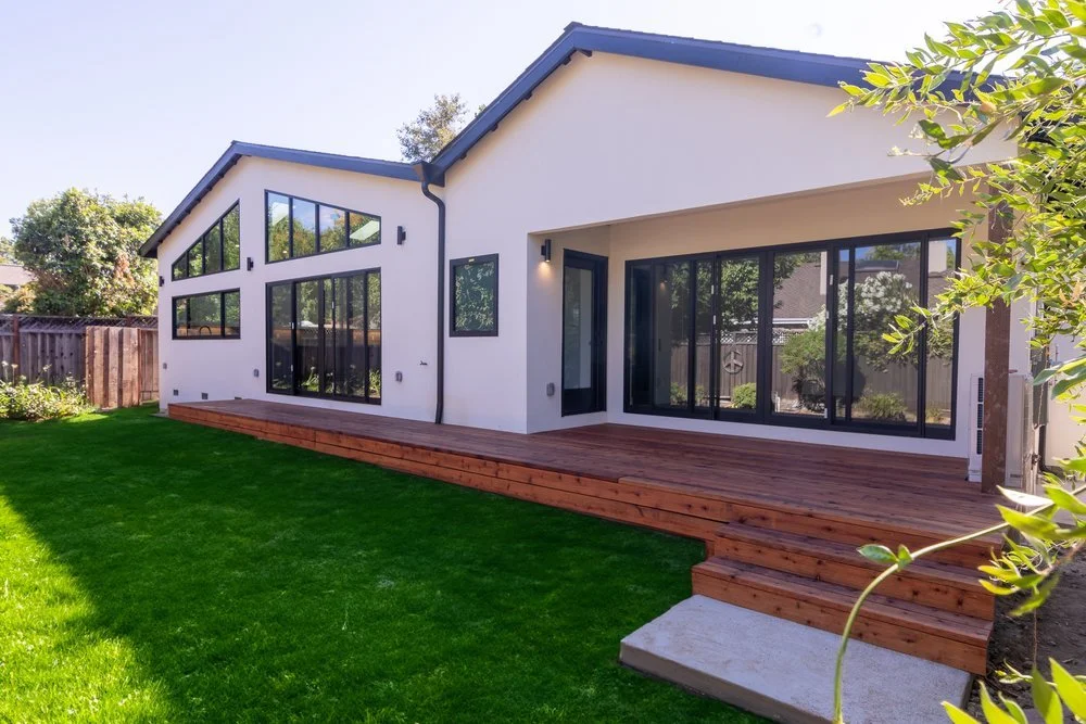 Thoughtfully designed rear exterior showcasing modern architecture and seamless indoor-outdoor connection.