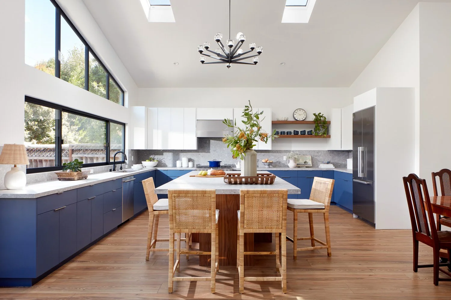 A spacious chef’s kitchen designed as part of a custom new home, featuring clean lines, natural light, and a functional open layout.