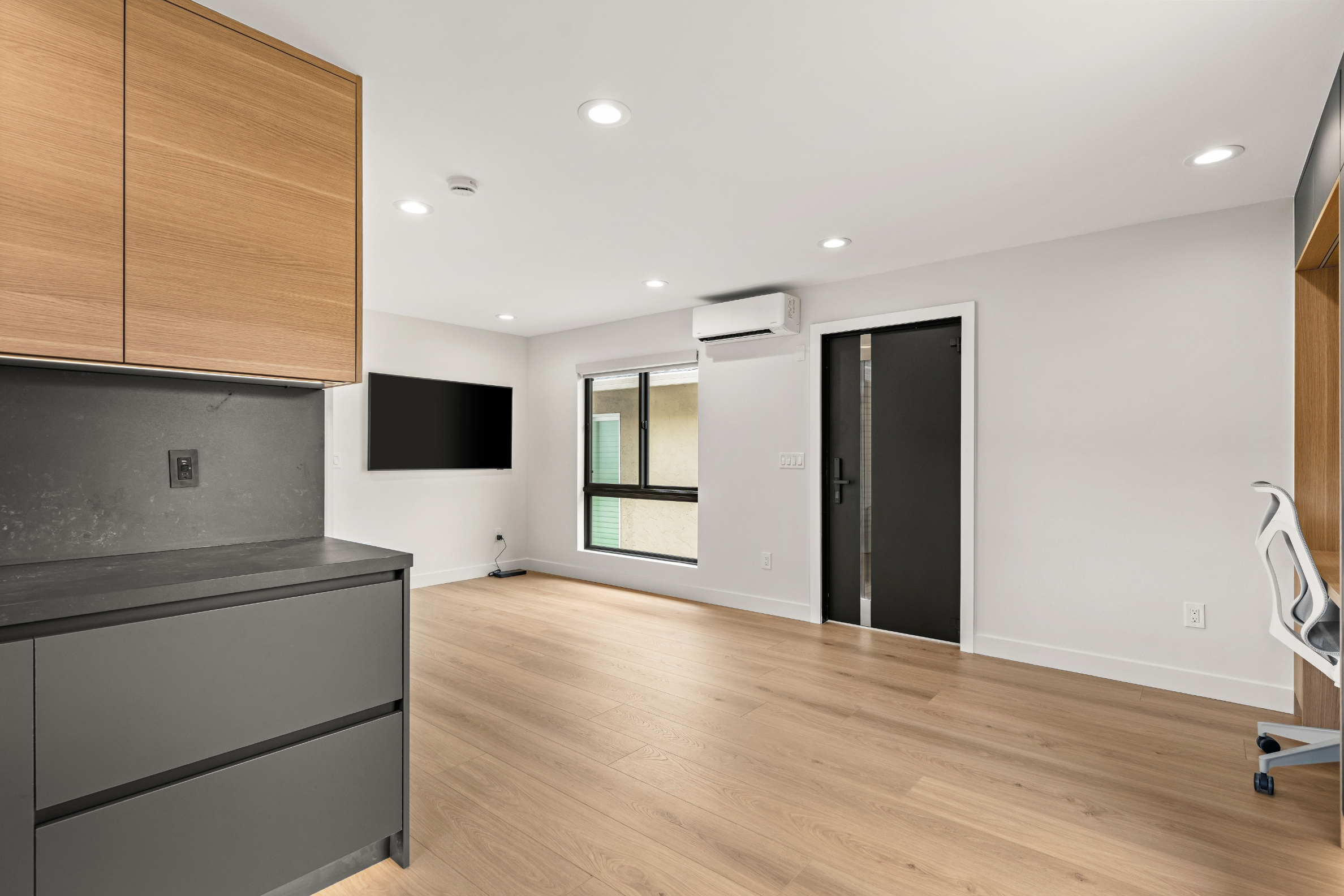 Custom Accessory Dwelling Unit in San Jose with an open layout, mini split HVAC, and energy-efficient design.