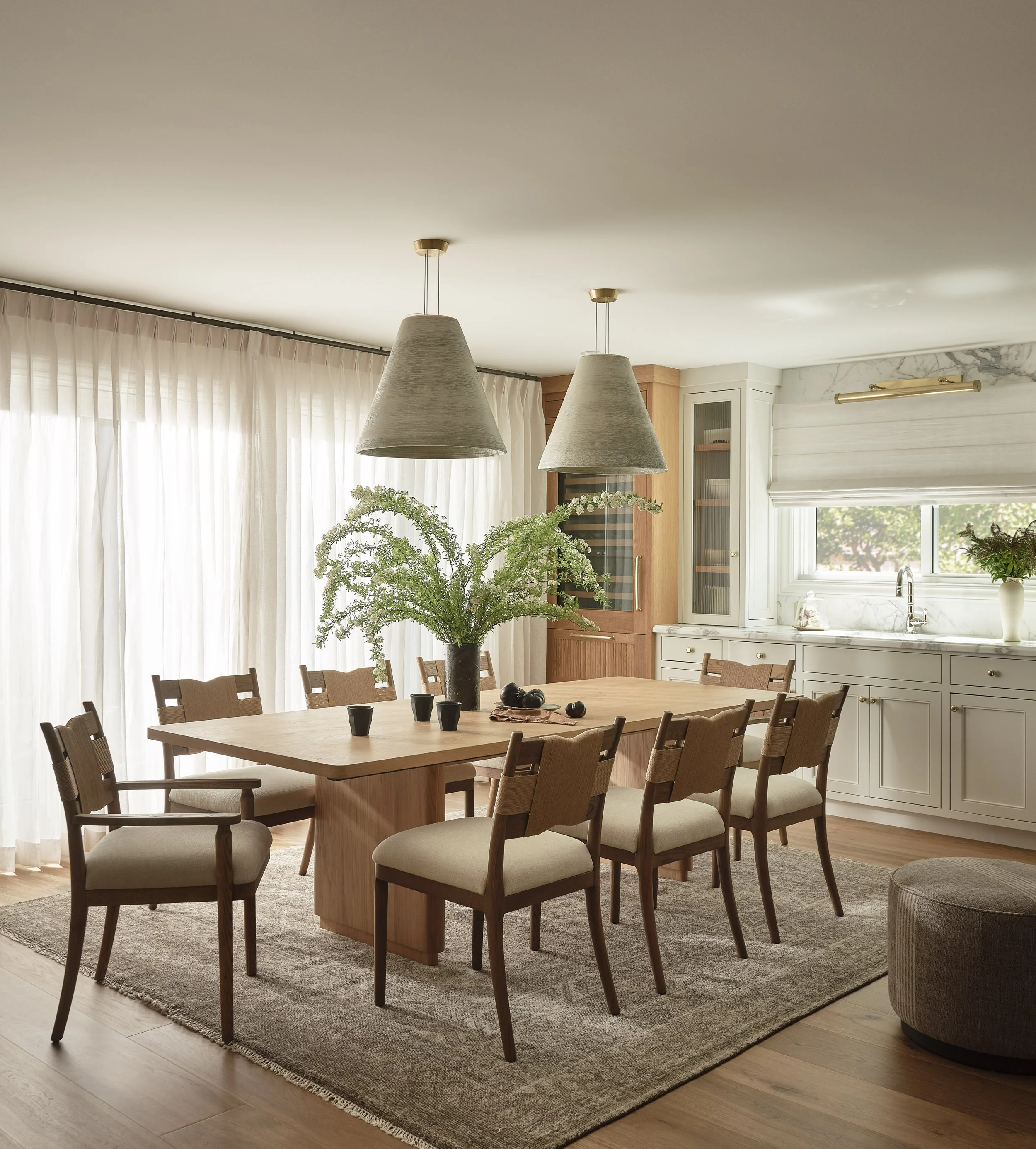 Bright open dining space with natural light and warm wood tones in this Addition & Full Home Remodel in Santa Clara.