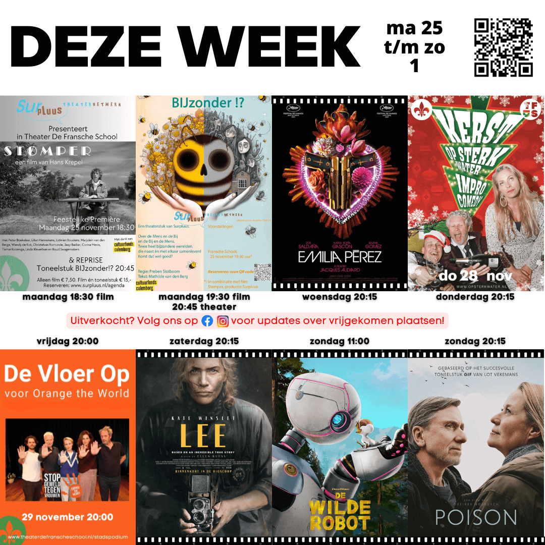 DEZE WEEK MA 25 NOV - ZO 1 DEC