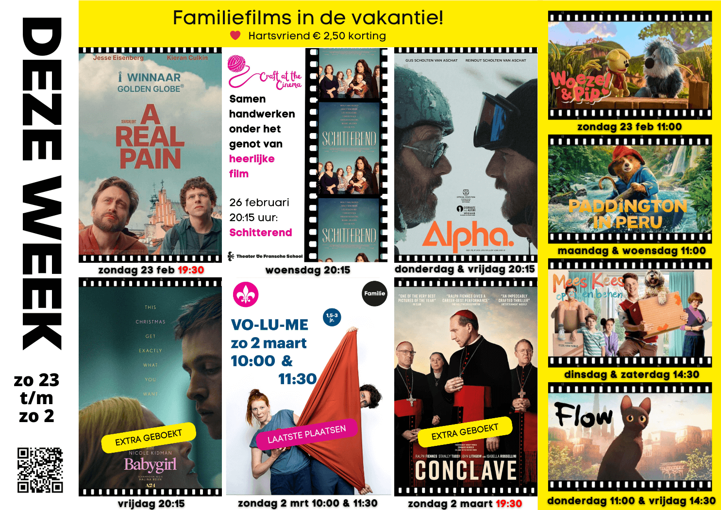 DEZE WEEK ZO 23 FEB - ZO 2 MAART