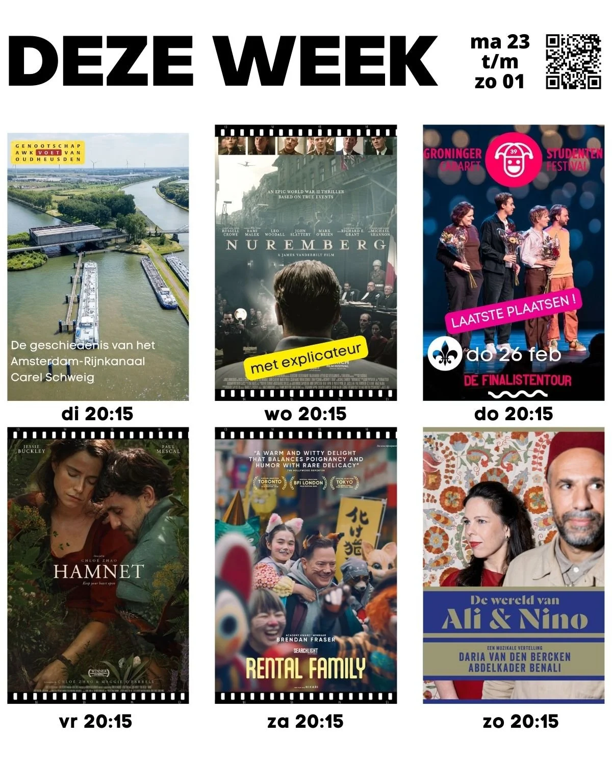 DEZE WEEK MA 23 FEB- ZON 1 MRT