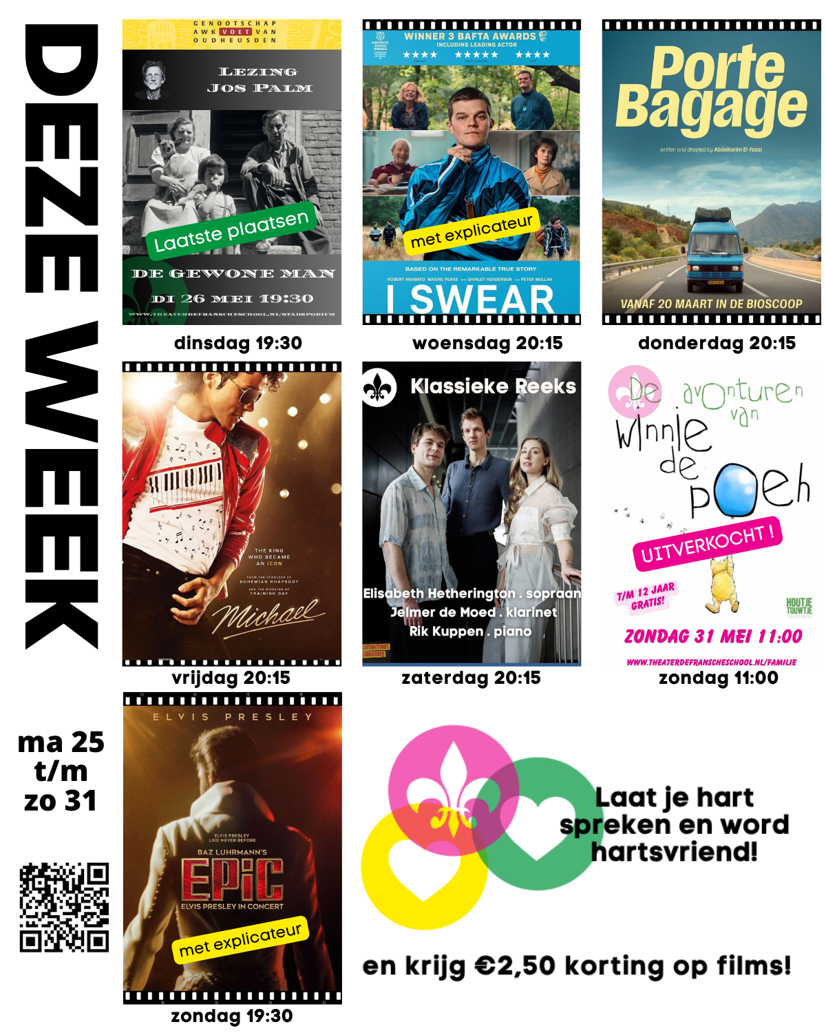 DEZE WEEK MA 25 t/m ZO 31 MEI 