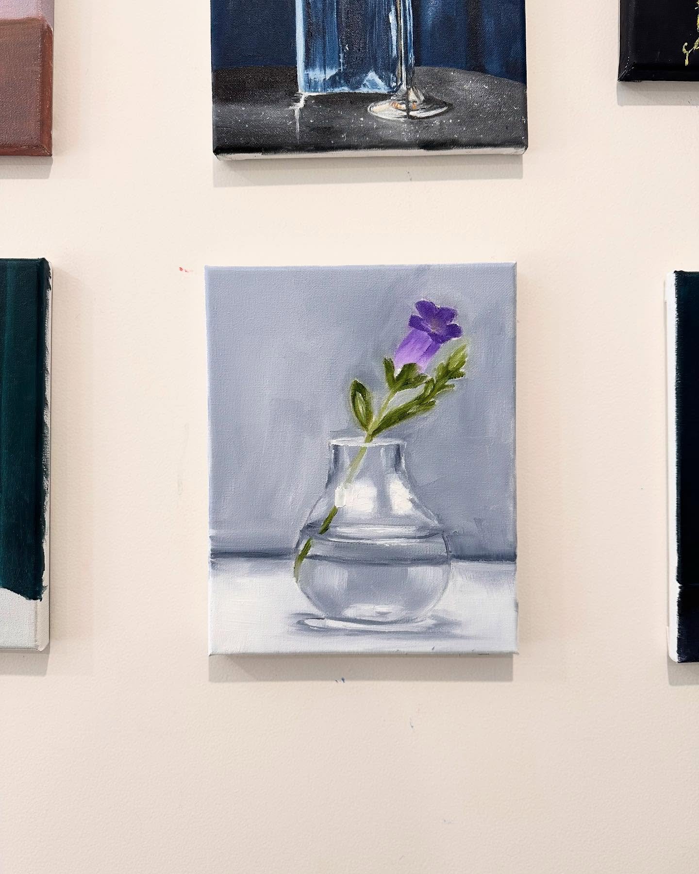 Flower in glass quick one lesson speed painting 🎨