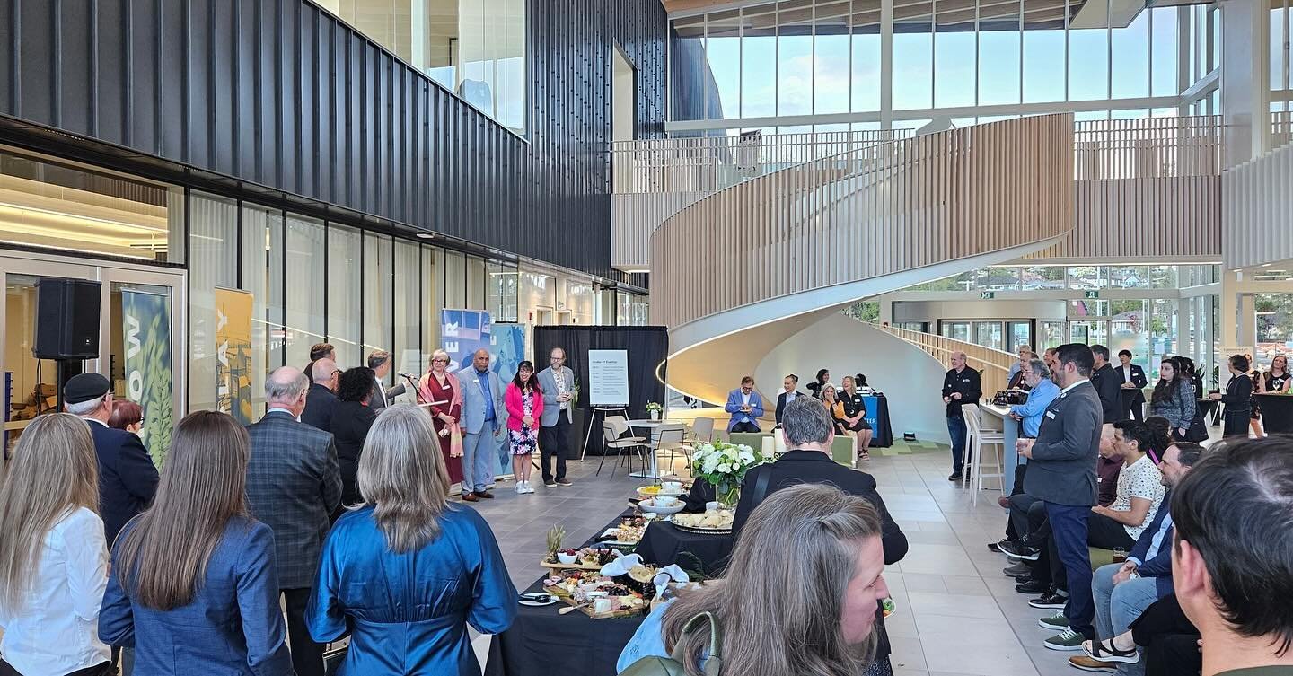 Sharing a snapshot from the Opening Celebration of the təməsew̓txʷ Aquatic and Community Centre in New Westminster last Friday! &lsquo;təməsew̓txʷ&rsquo; translates to &lsquo;sea otter house&rsquo; in hən̓q̓əmin̓əm̓, embodying themes of playfulness, 