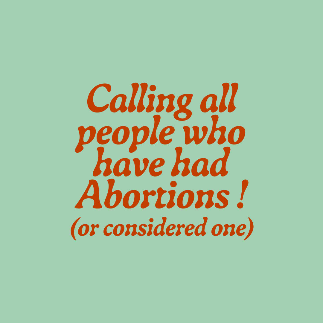Calling all people who have had abortions! (in Australia)