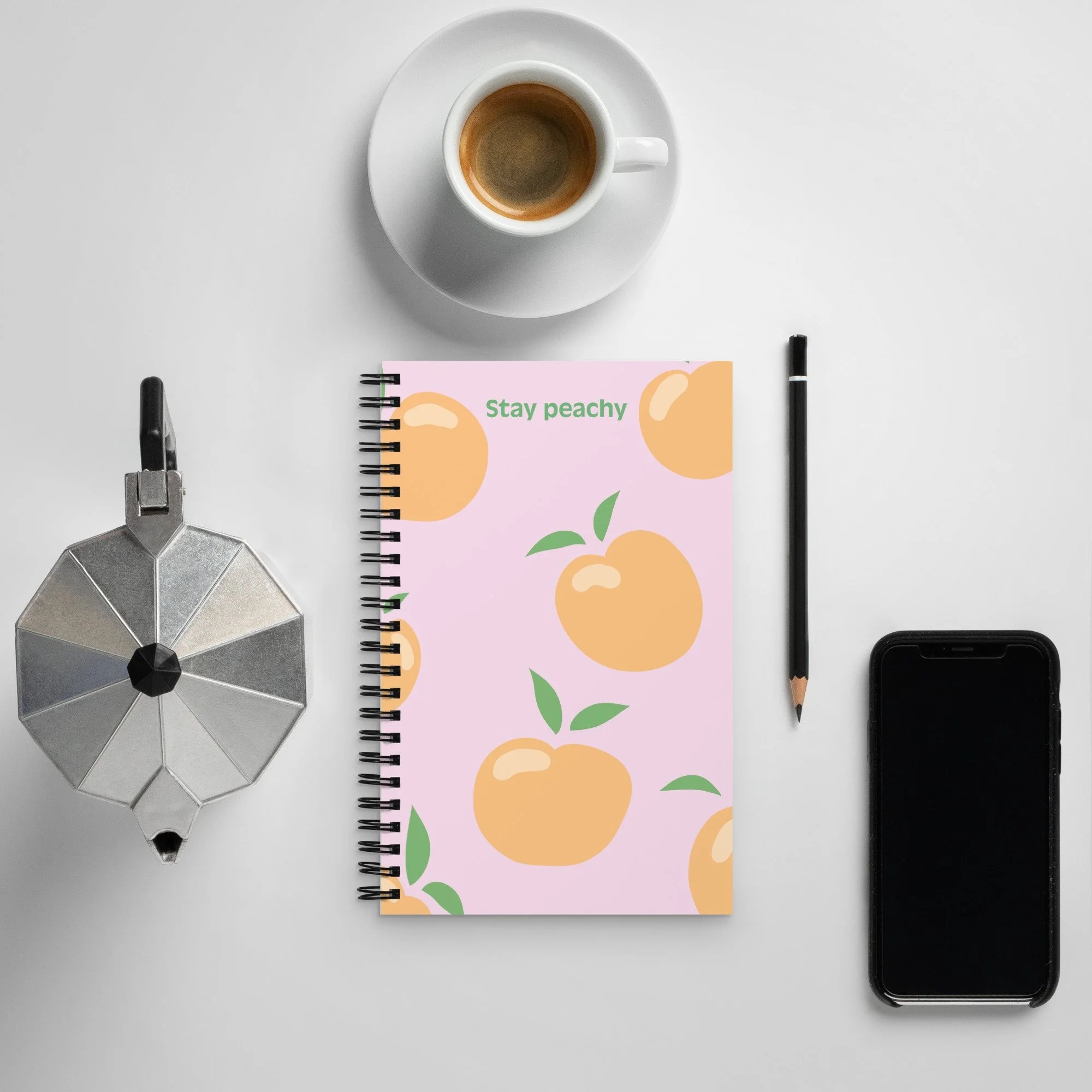 Stay Peachy notebook