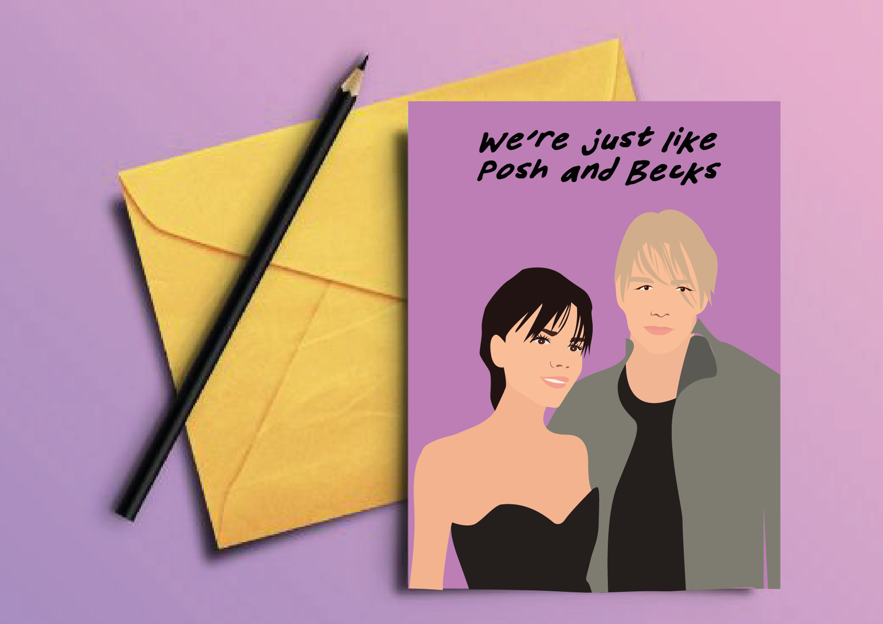 Posh and Becks card