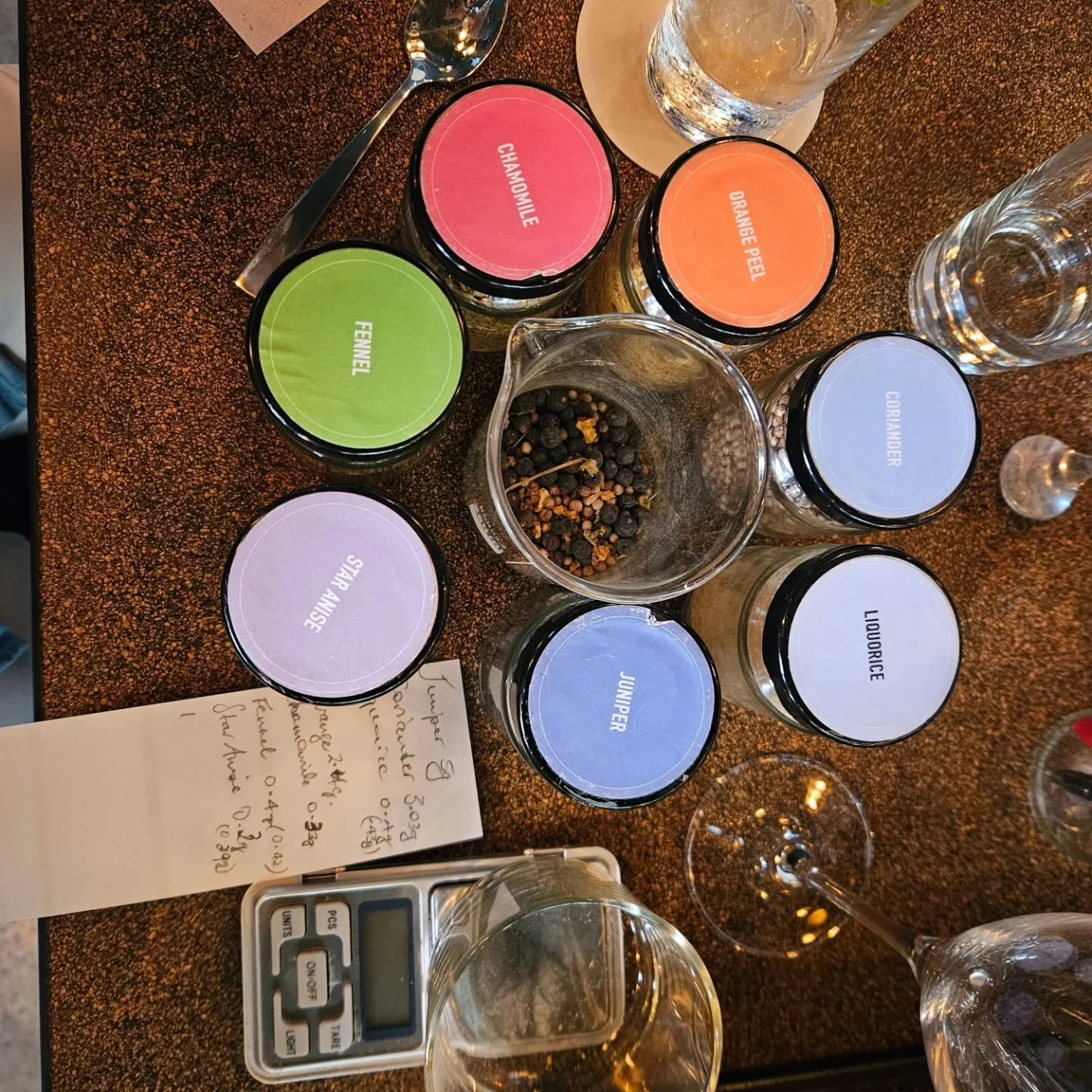 A great afternoon re-visiting my pharmacist days, but this time, it was even better and very rewarding, learning about and making my very own signature gin! Jellybean Da Nera tastes like black jelly beans, a uniquegin for those who like star anise. F