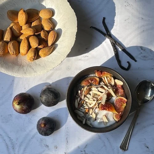 Calcium-rich vanilla chia, figs, almonds by Sonnda Catto, Nutritionist, Glasgow, Scotland