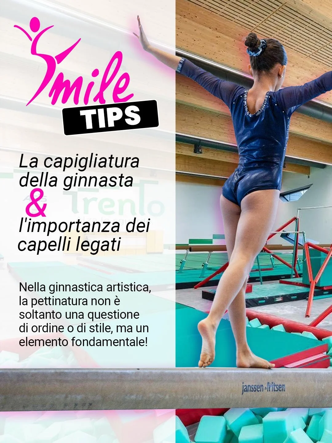 💡 TIPS DEL MESE: La capigliatura della ginnasta &amp; l&rsquo;importanza dei capelli legati

Nella ginnastica artistica, la pettinatura non &egrave; soltanto una questione di ordine o di stile, ma un elemento fondamentale!
🎯 Visibilit&agrave; e Sic