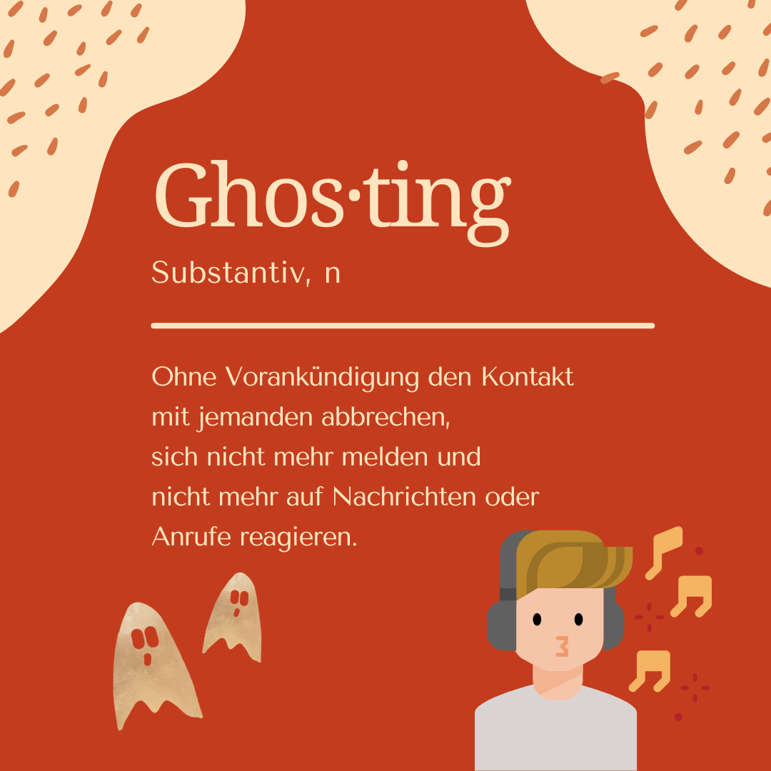 Illustration zum Dating-Begriff Ghosting