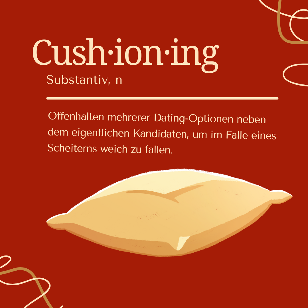 Illustration zum Dating-Begriff Cushioning