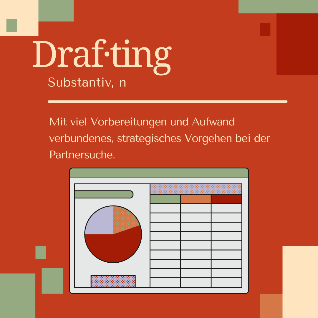 Illustration zum Dating-Begriff Drafting