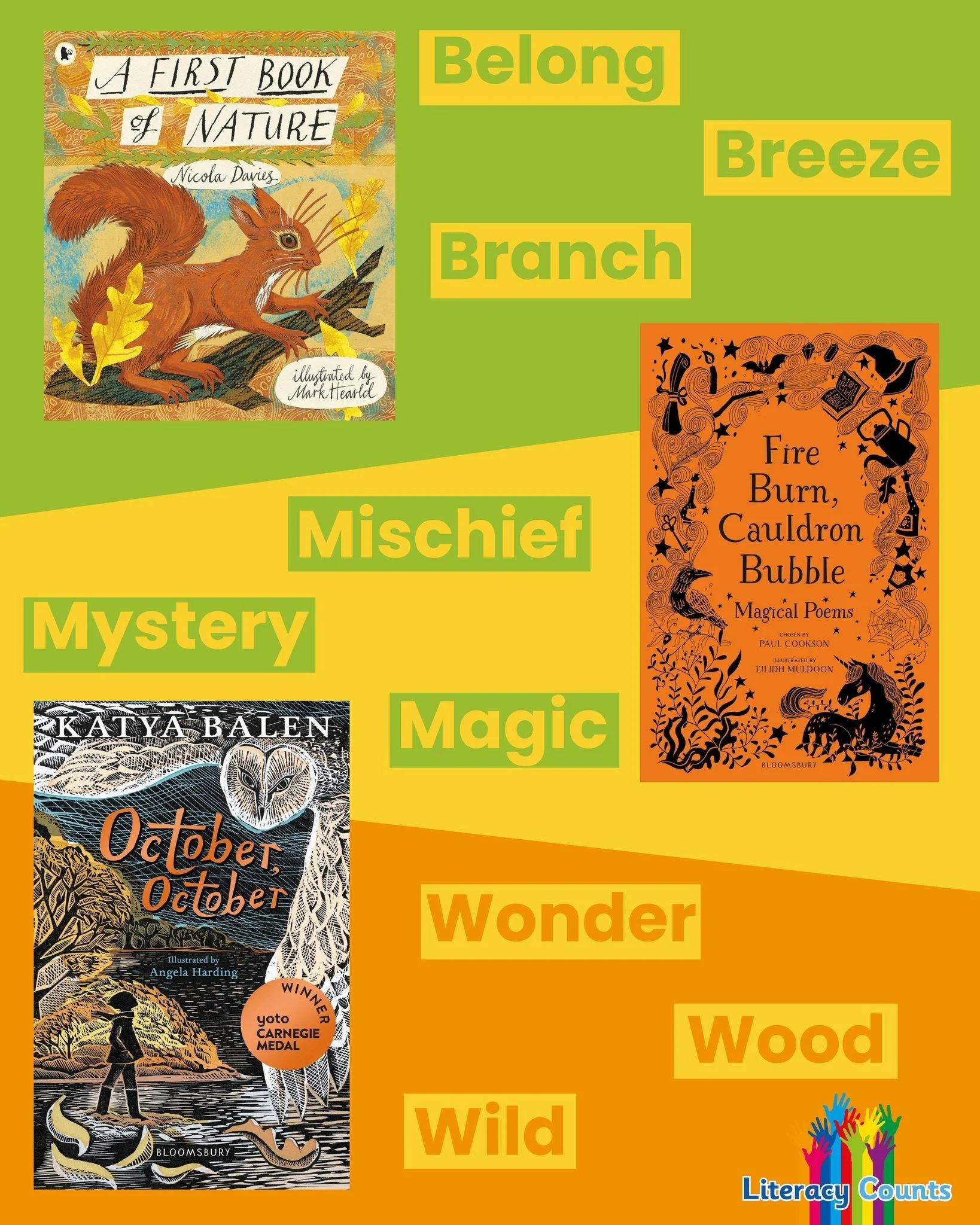 As the first half term comes to a close, it is the perfect time to curl up with a good book. Here are three beautiful autumn reads to enjoy over the break:
📖 A First Book of Nature by Nicola Davies (ages 4–7, poetry)
🧙‍♀️ Fire Burn, Cauld