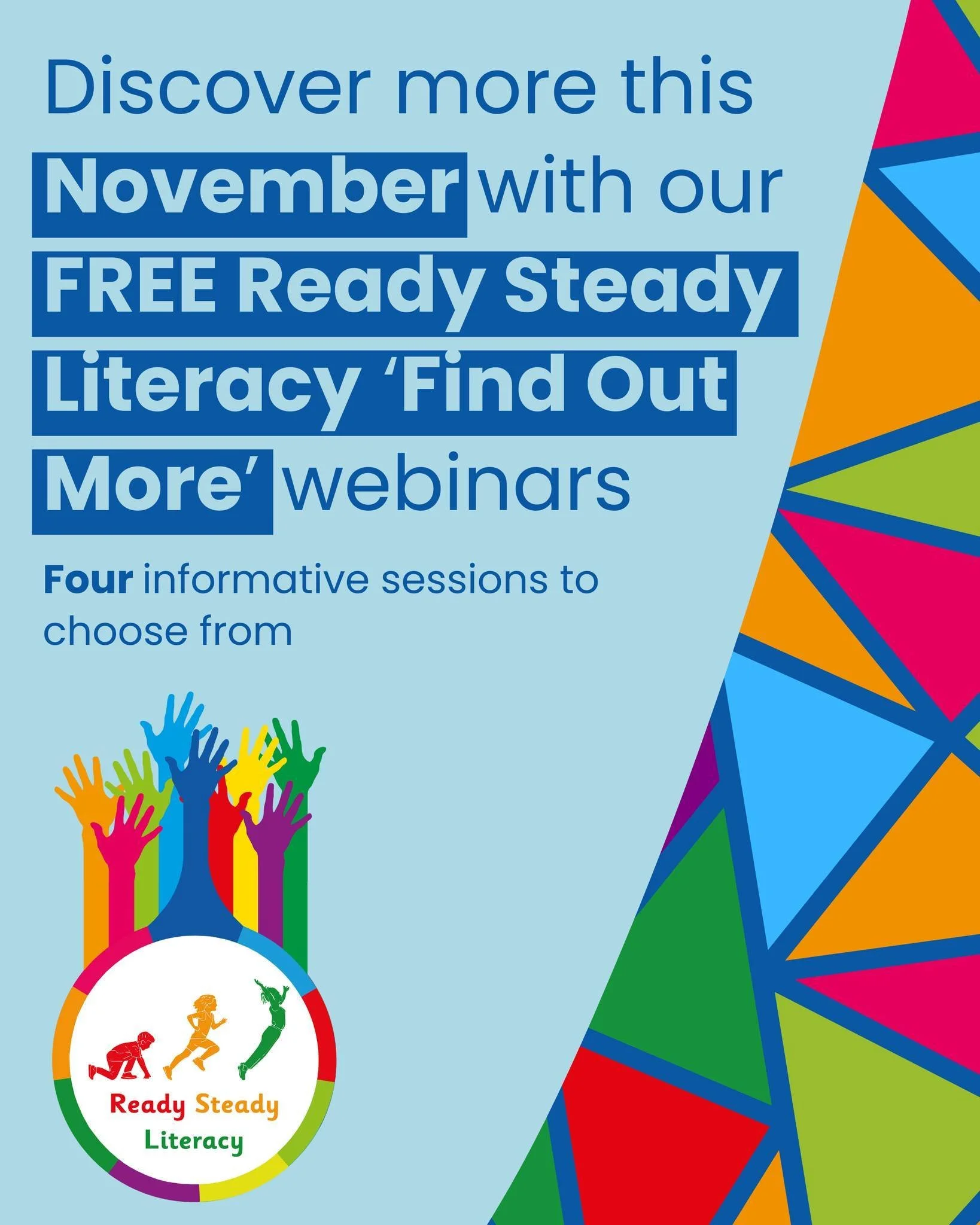 Discover more about our award-winning Ready Steady Literacy resources this November.
Join one of our FREE ‘Find Out More’ webinars to explore our programmes, ask questions and gain access to free sample materials.
Ready Steady Spell: 4th