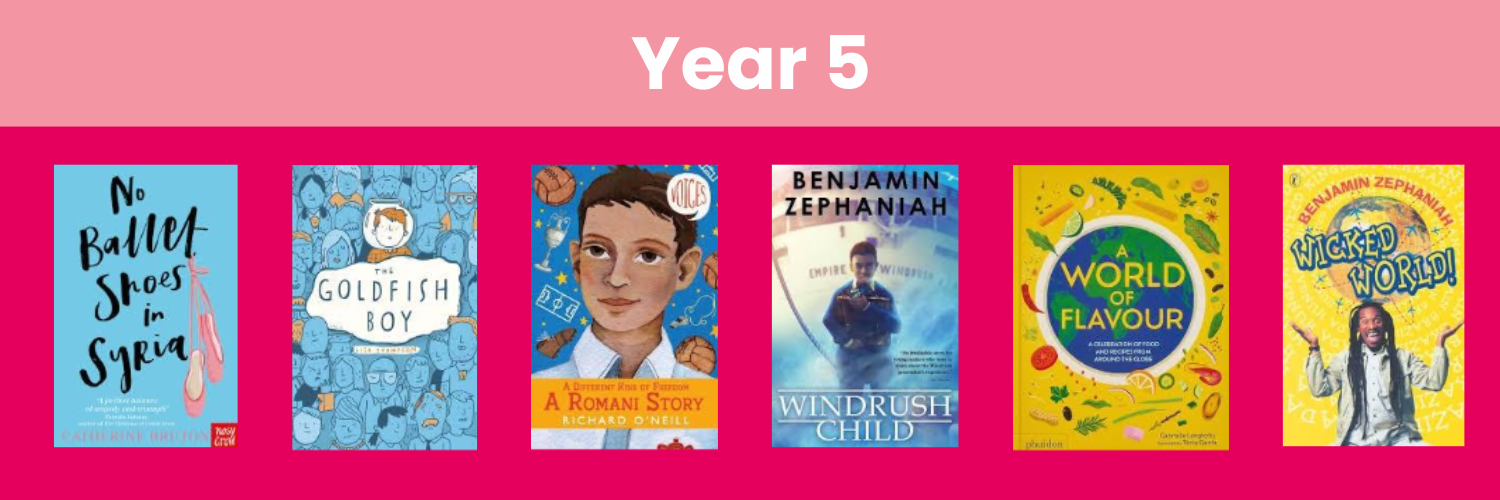 Year 5 reading books chosen to reflect diversity and representation in modern primary classrooms.