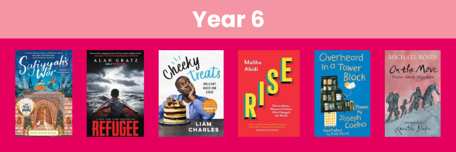 Year 6 reading texts exploring diverse identities, inclusivity and perspectives.