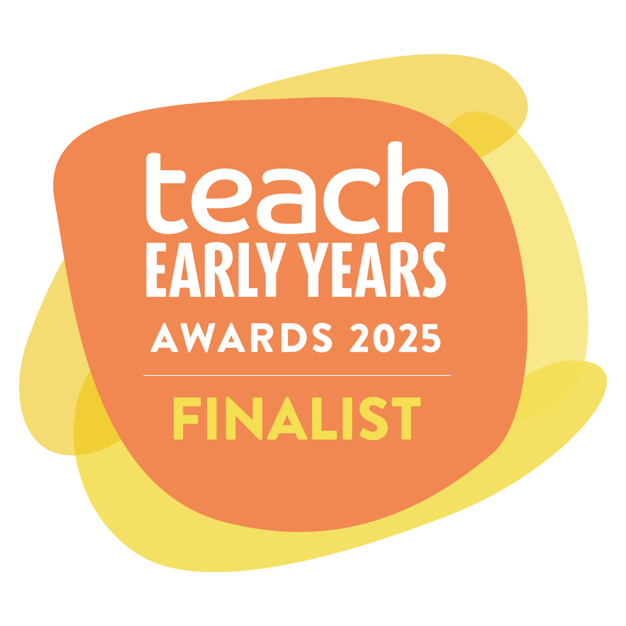 Teach Early Years Awards finalist badge for innovative phonics programmes