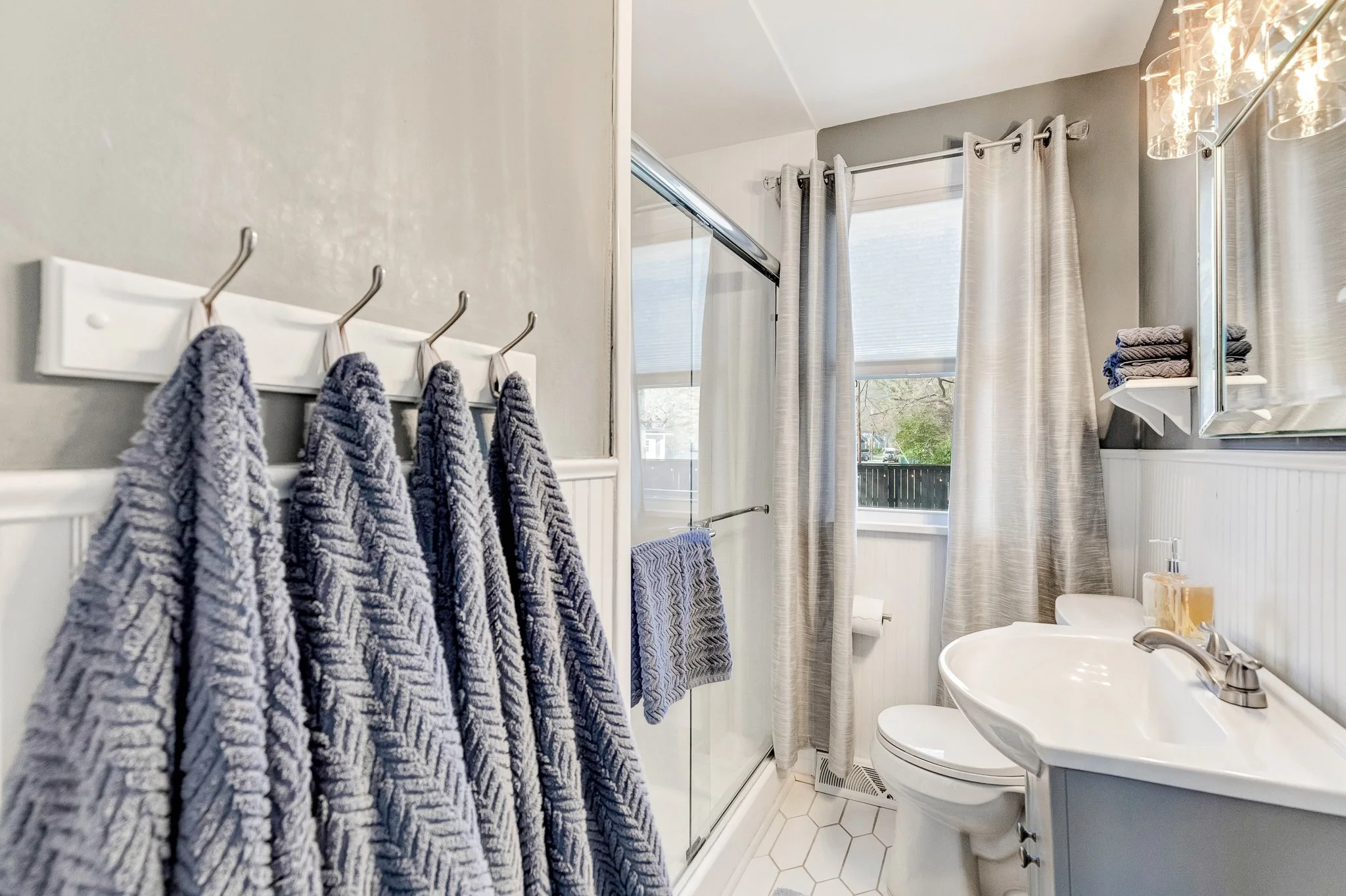 Sparkling clean downstairs bathroom with modern fixtures and a bright, airy feel.