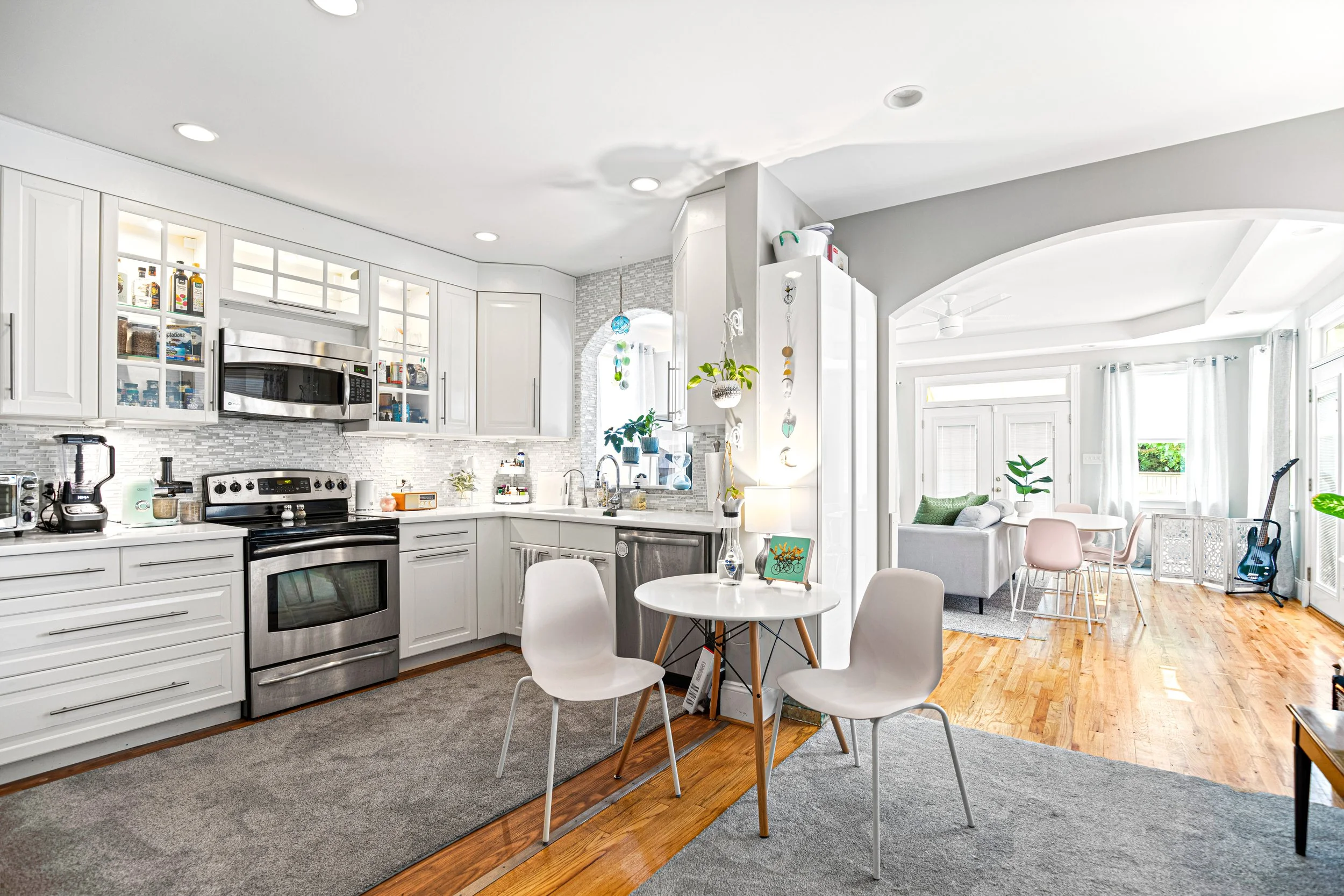 Enjoy preparing your favorite meals in the gourmet, fully-stocked kitchen.