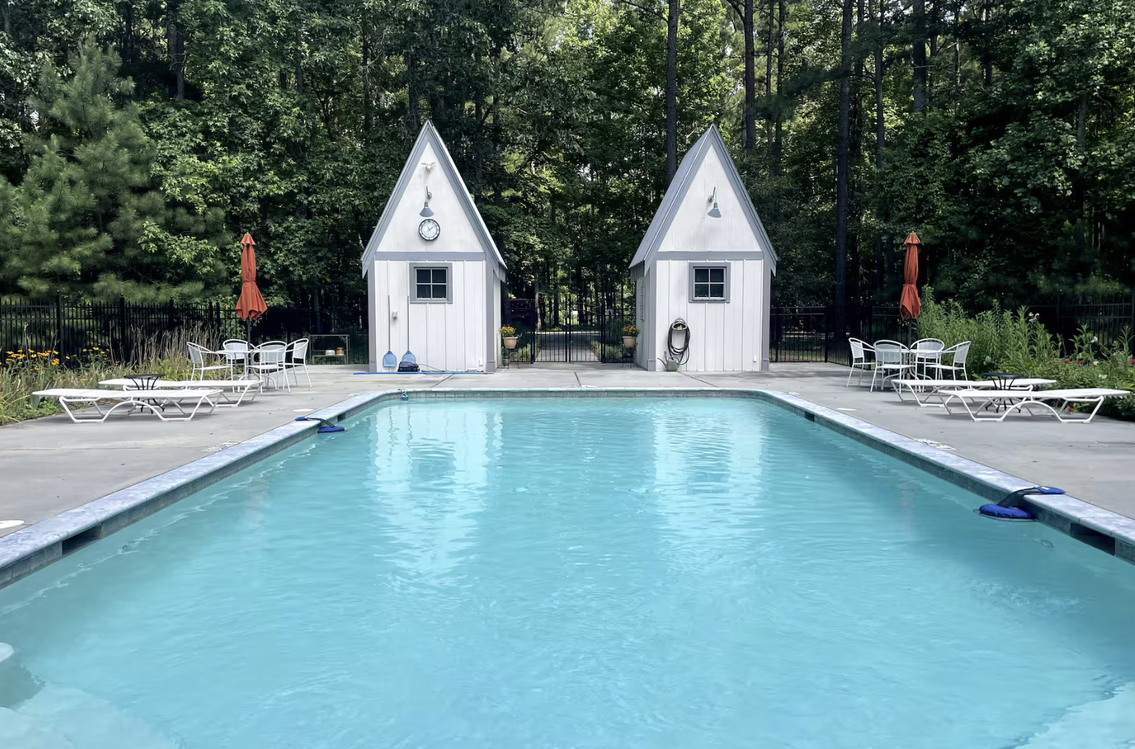 Relax by the neighborhood pool in the summer months, just a few minutes walk from the home.