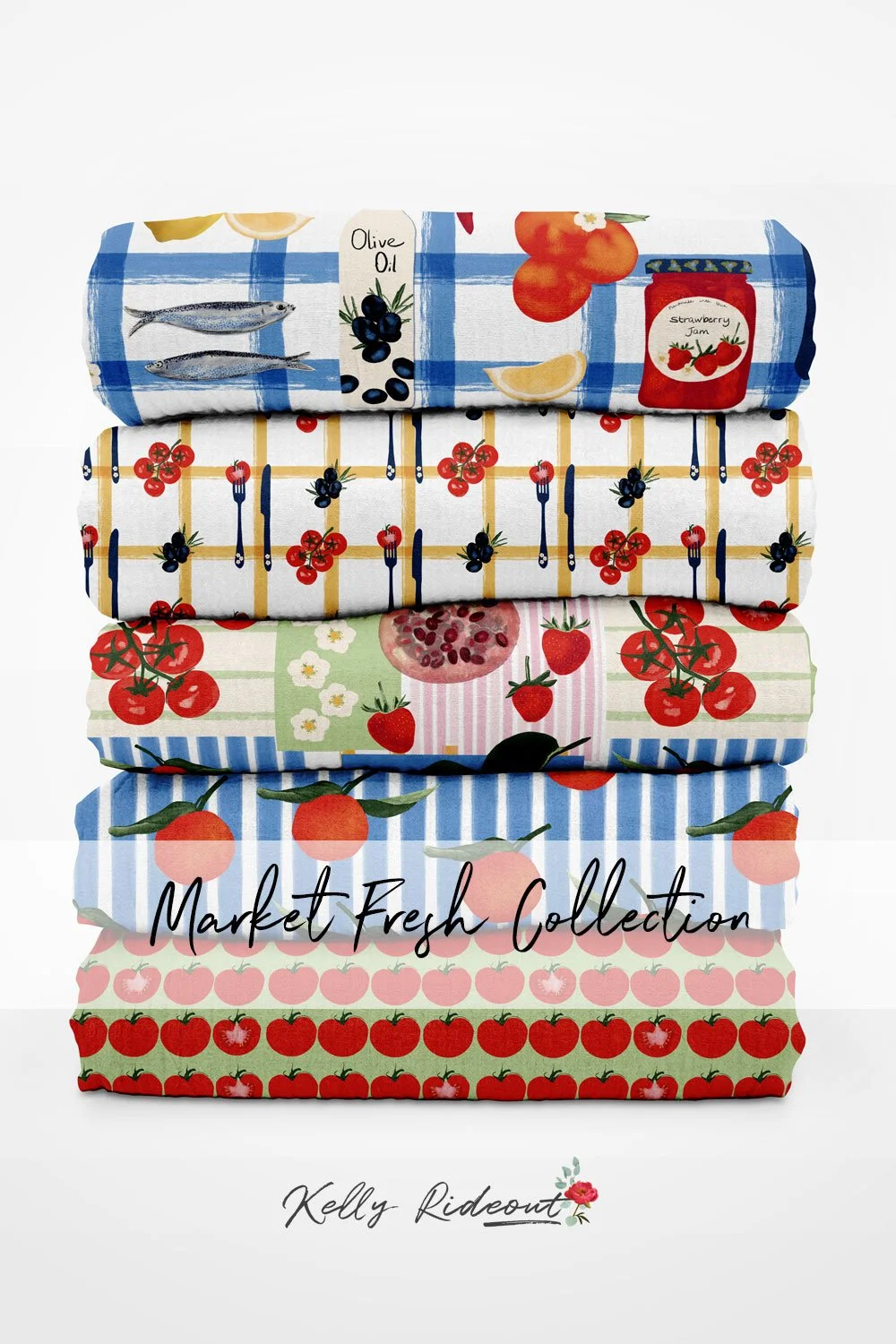 Market Fresh Tomato Fabric For Spoonflower and art licensing