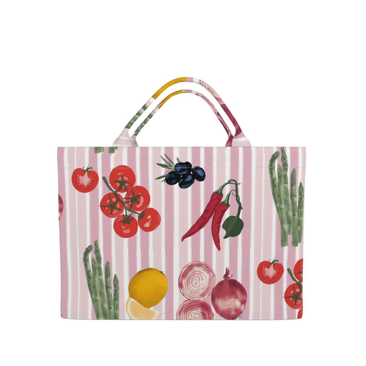 The Large Vegetable Market | Denim Picnic Bag