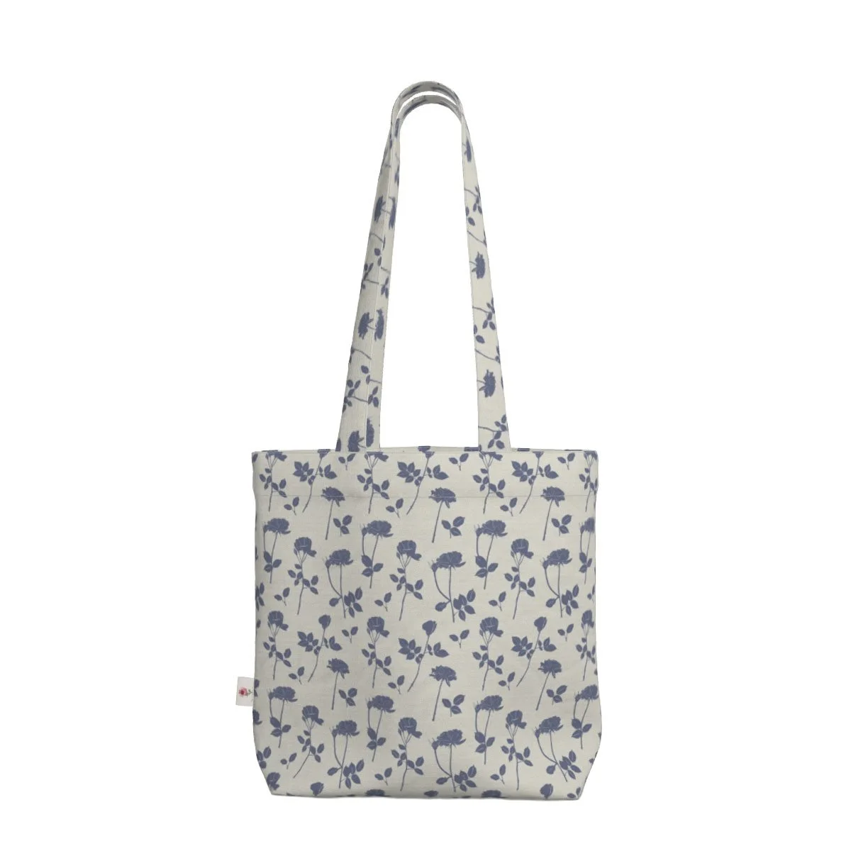 Blue And White Floral Print Tote | Stylish Everyday Bag