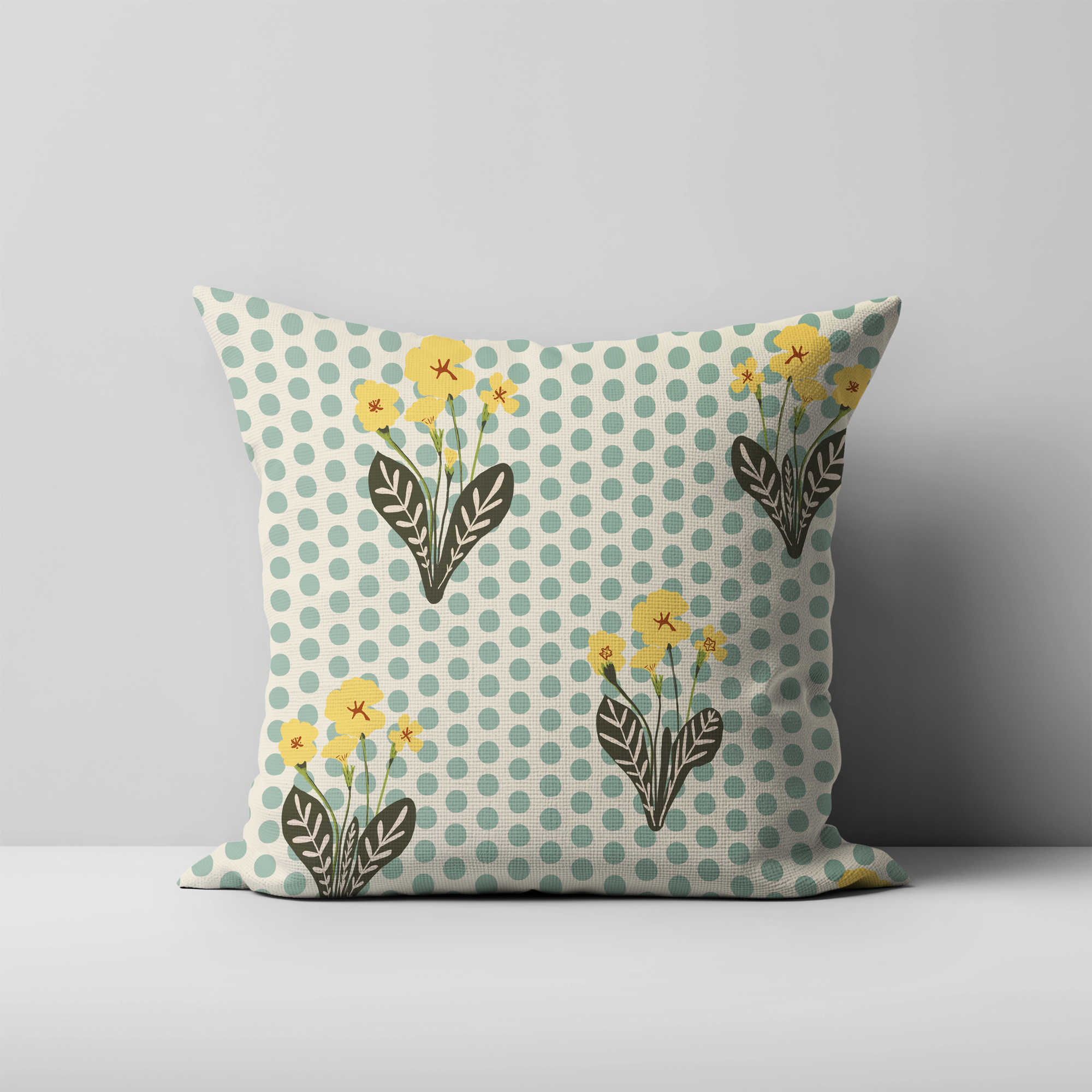 Back-Spring Primrose Cushion Green Mint Glaze Artist Product