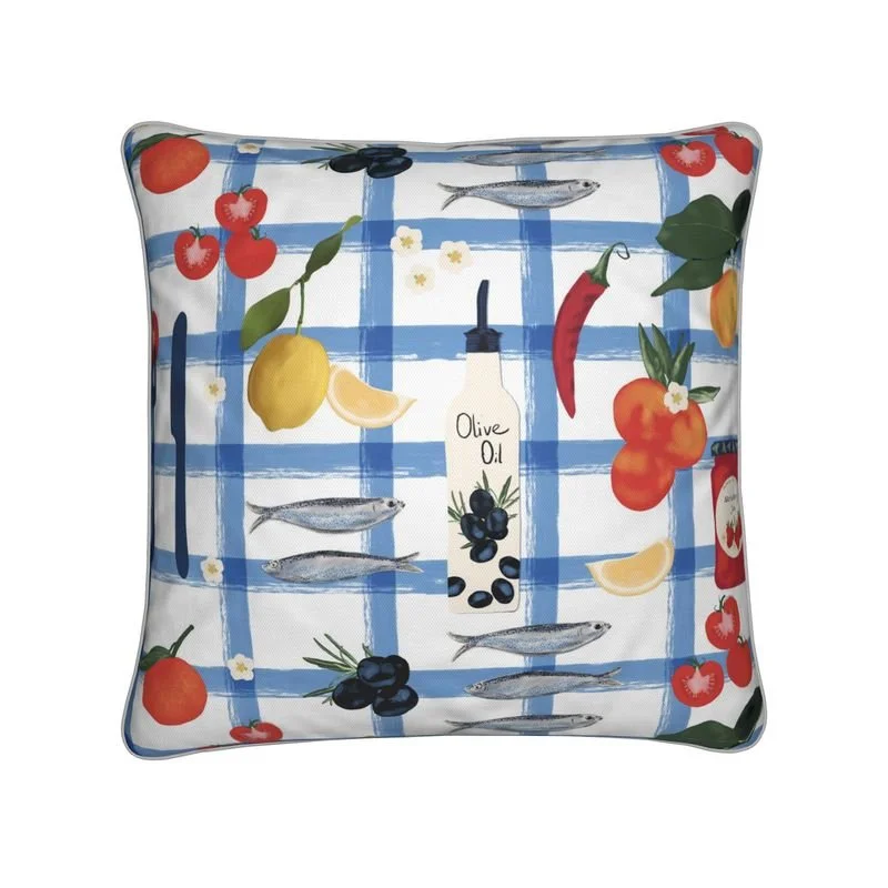 Market Fresh Picnic Food Luxury Throw Cushion