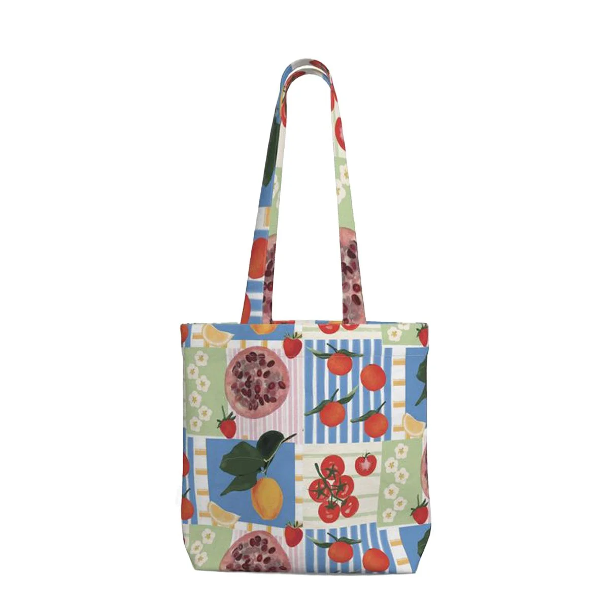 Fresh Fruit and Vegetable Hand Drawn Tote Bag | Stylish Carry-All