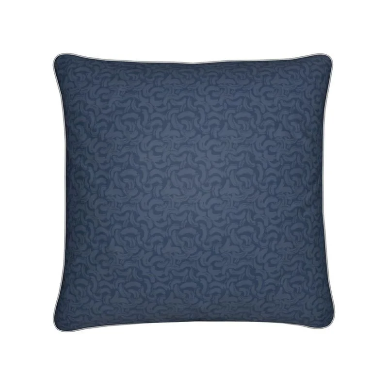 Paint Brush Marks Illustration Blue Luxury Throw Cushion - Soft Velvet