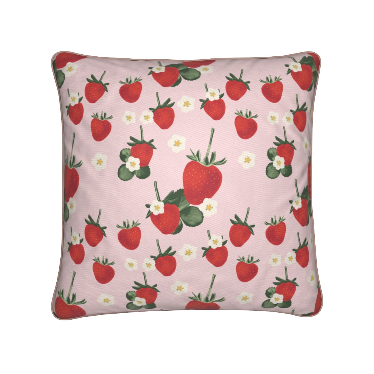 Strawberry Pink Luxury Throw Cushion
