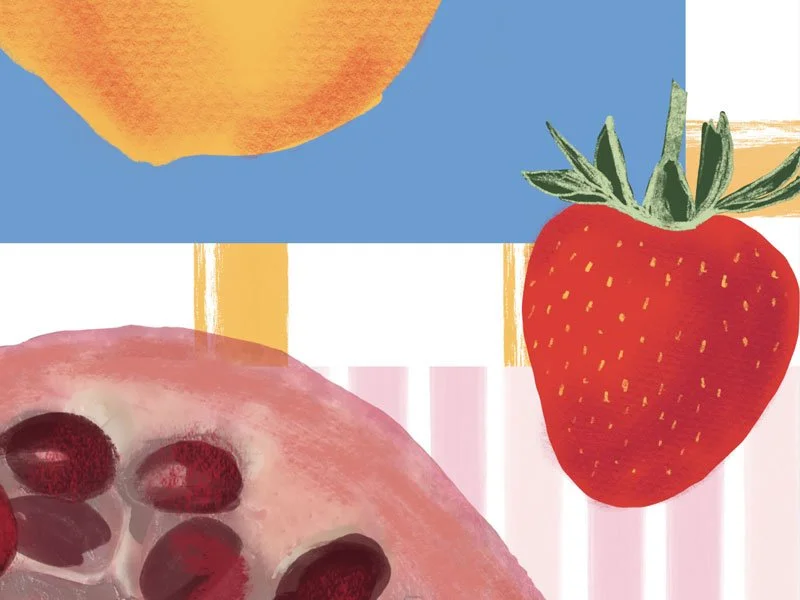 Market Fresh Collage Tea Towel Fabric