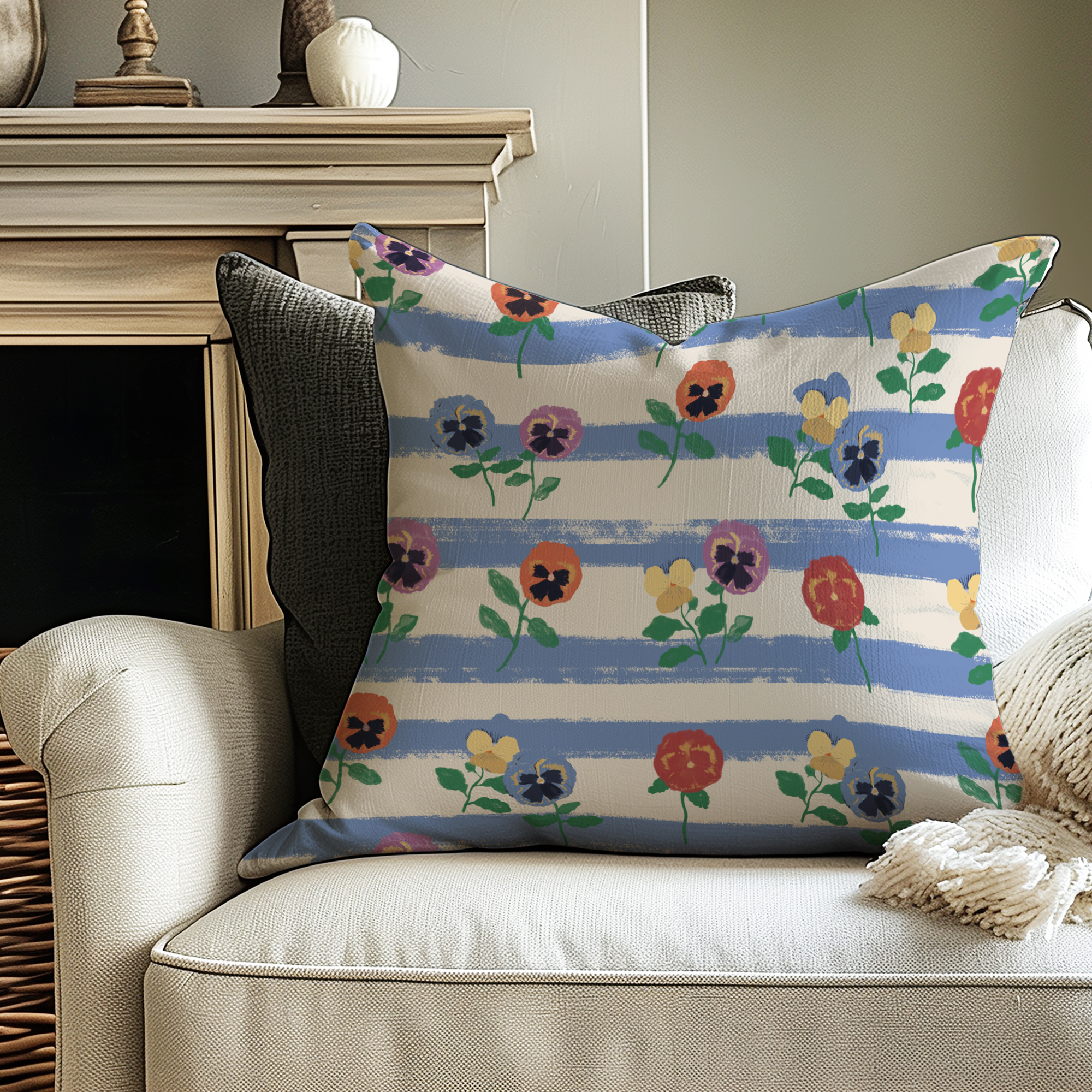 Pansy-and-Viola-blue-hand-stripe-cushion-by-Kelly-Rideout.png