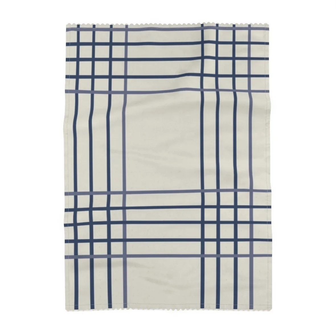 Blue Ivy Leaves Hand Drawn Illustration Tea Towel Cotton-Linen