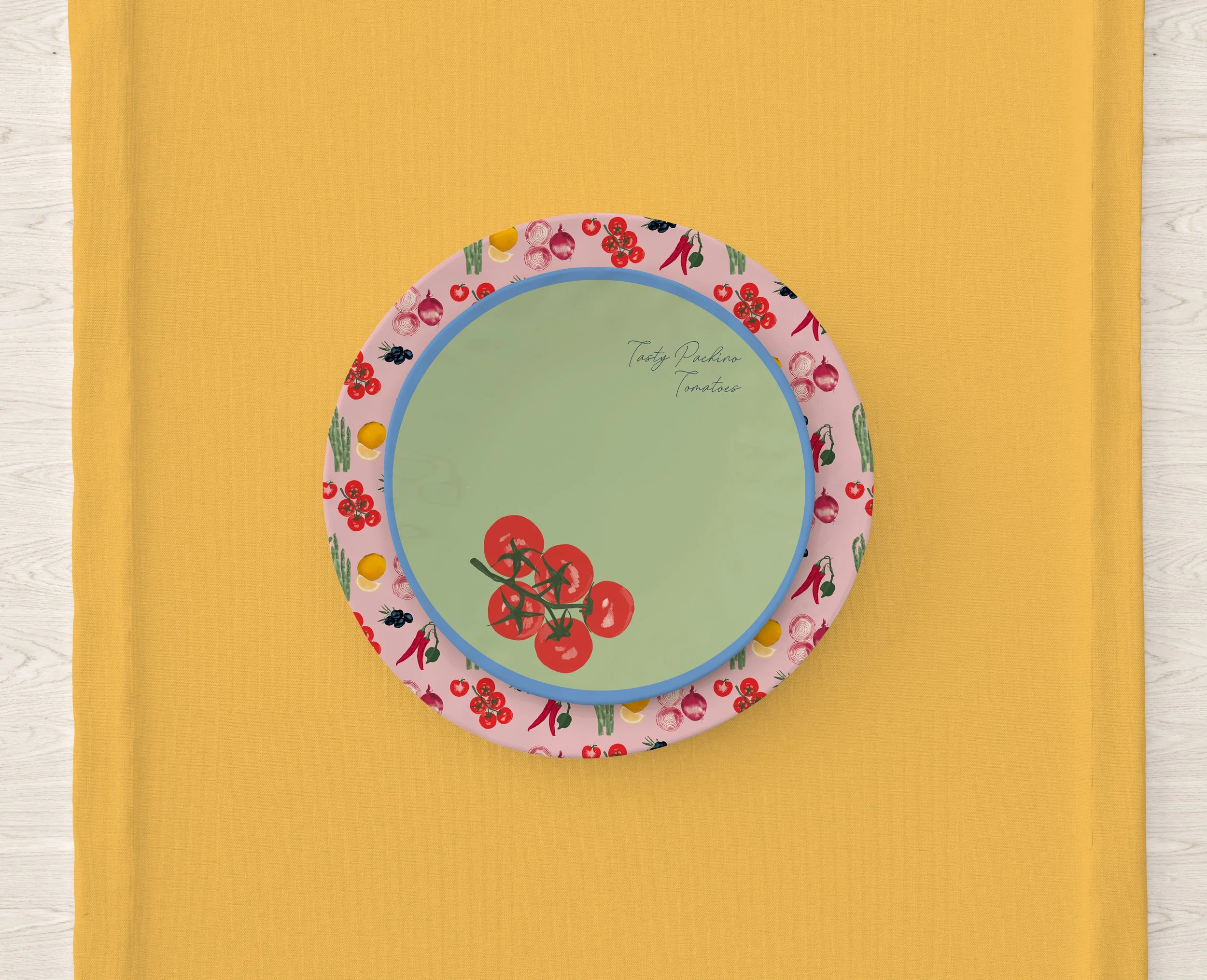 Market Fresh Tomato Plate design 