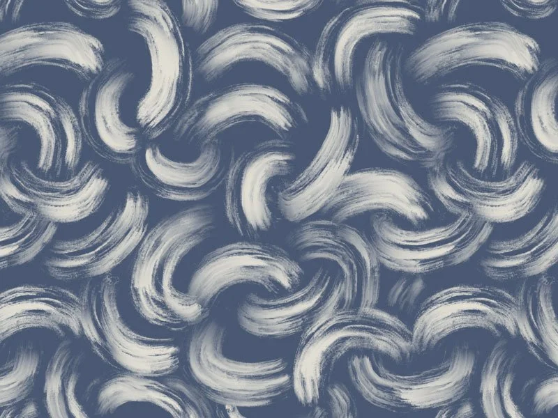 Blue brush marks creative large tote bag