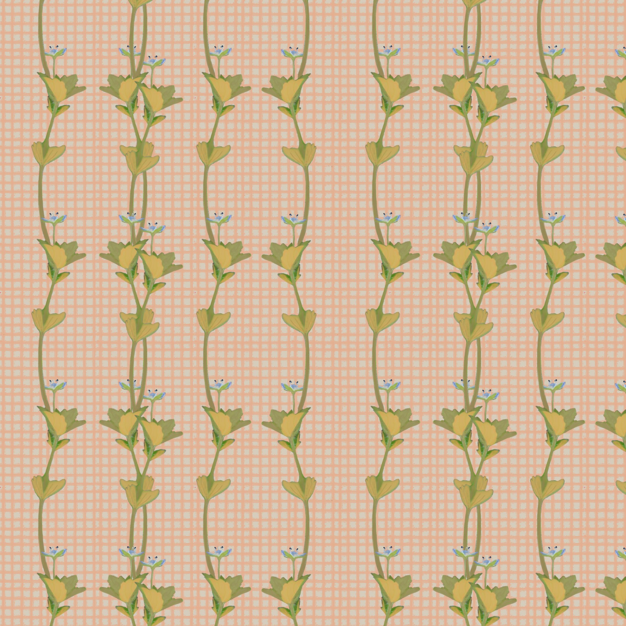 Tiny blue flower and blush trellis small.jpg