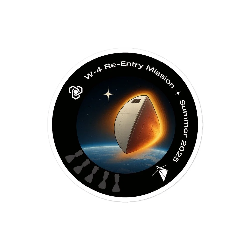 Benchmark Stickers Re-Entry Mission Sticker — Benchmark Space Systems Merch Store
