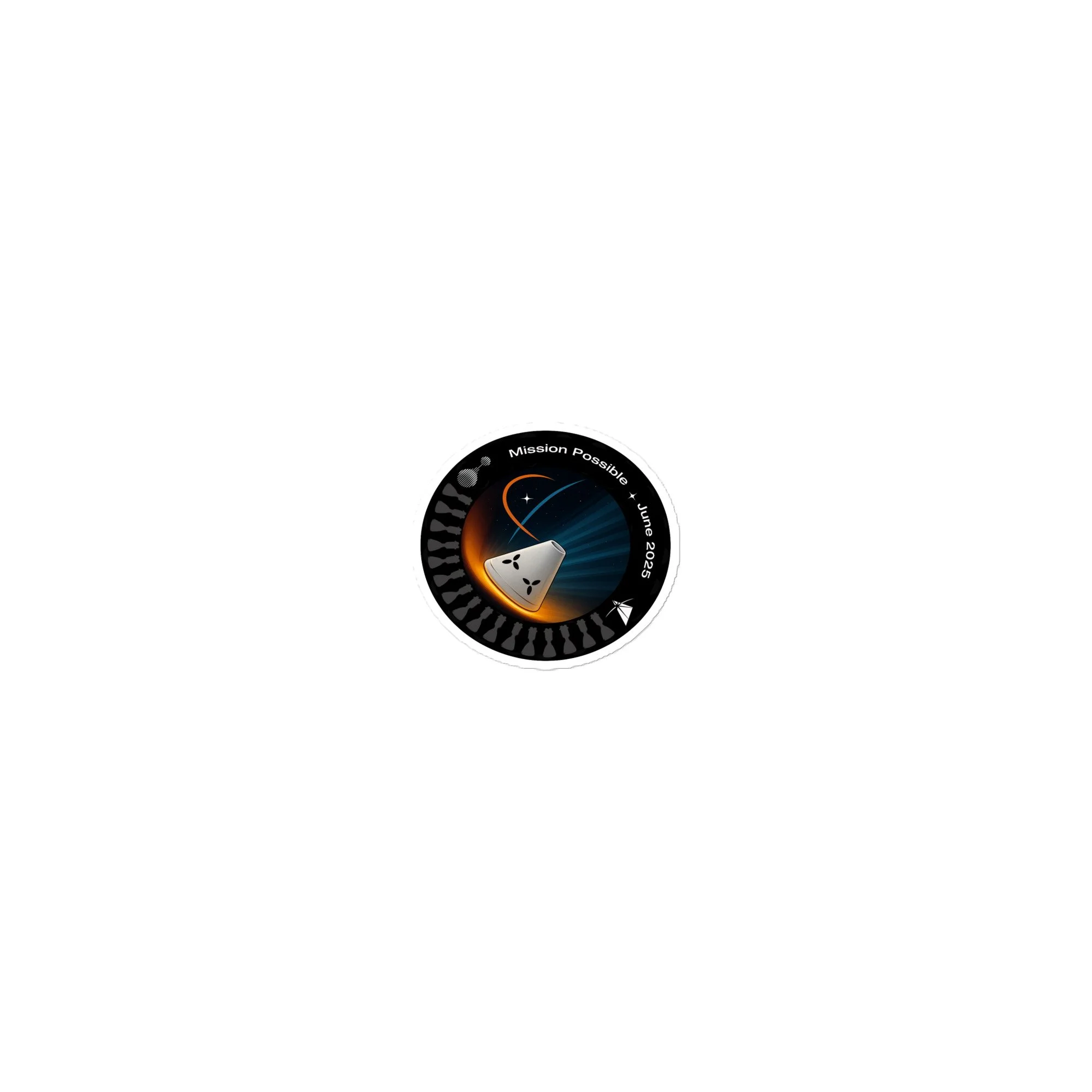 Benchmark Stickers Mission Possible Re-Entry Mission Sticker — Benchmark Space Systems ...