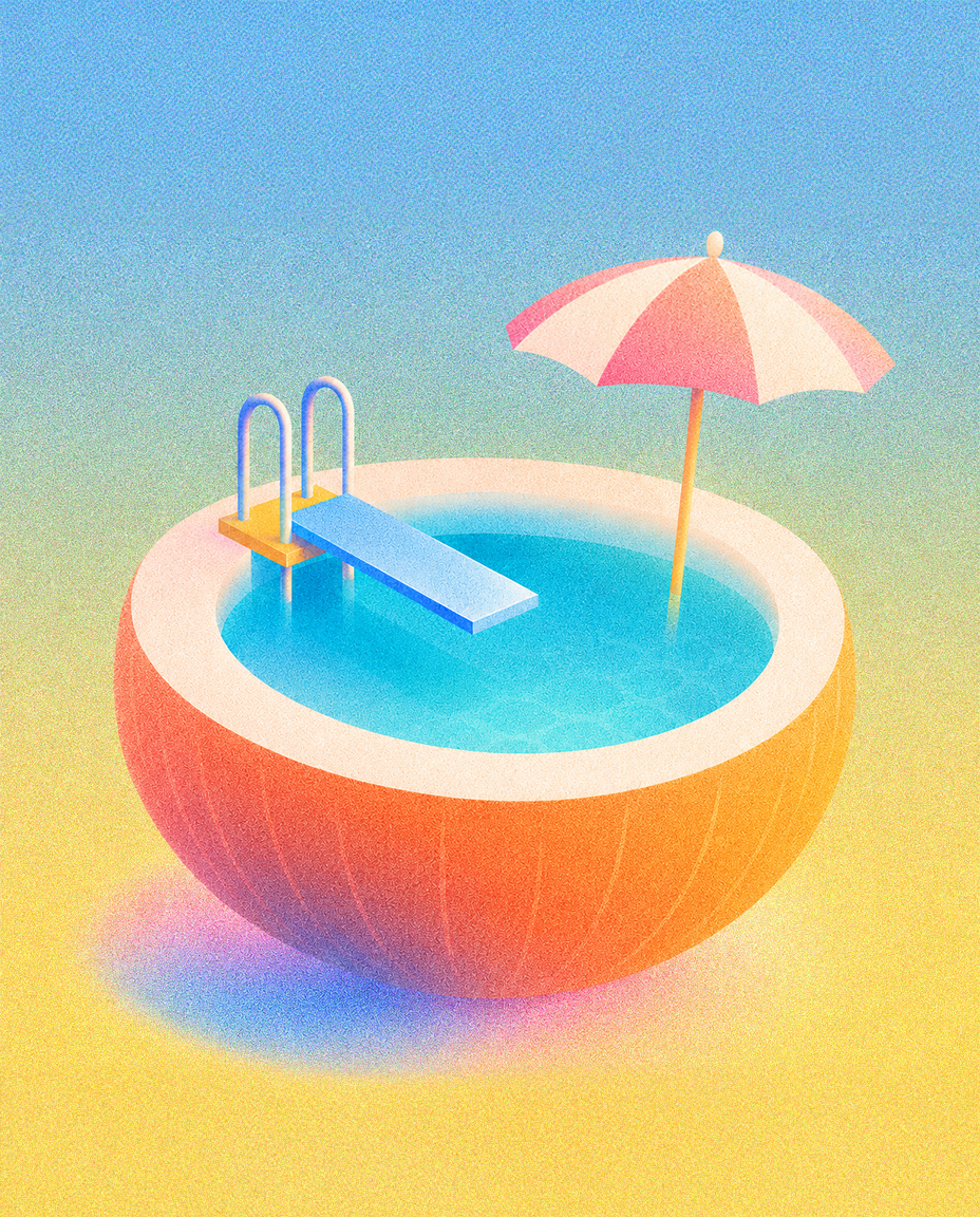illustration, Aurelie Waquet, Labelouaquet, noix de coco