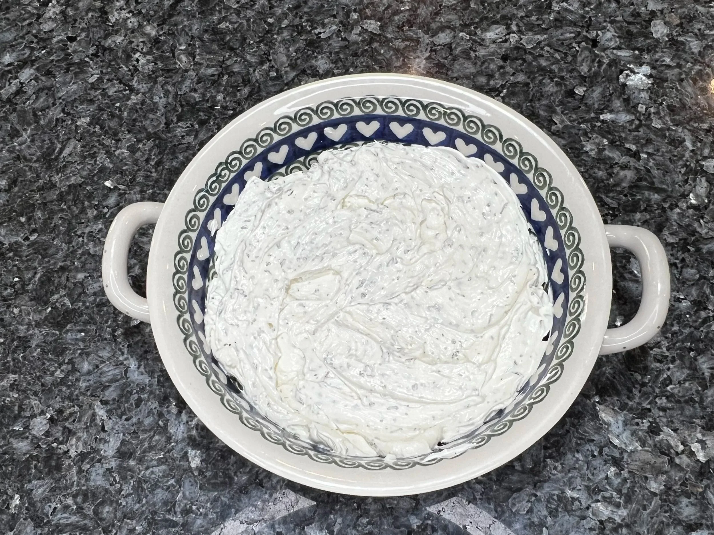 Spread on Bottom of Dish