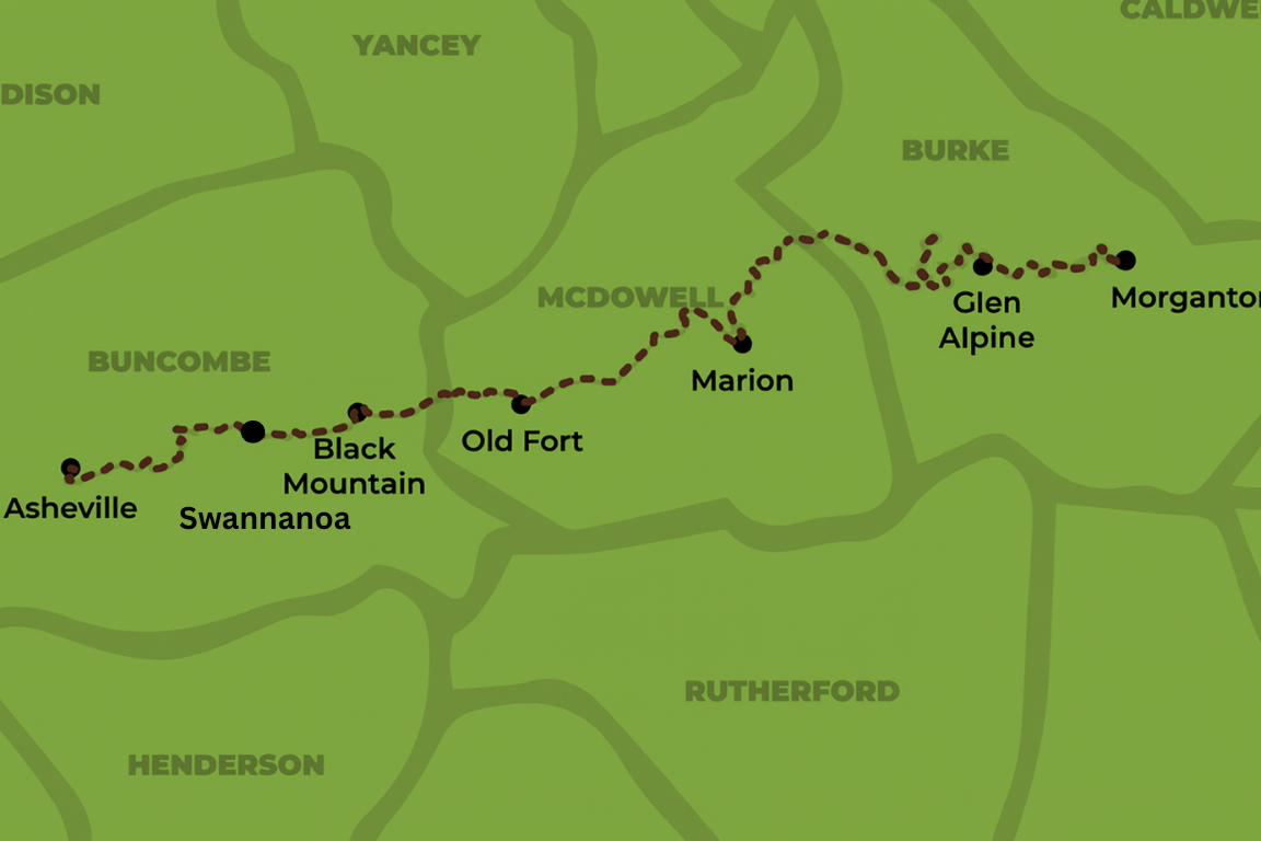 Fonta Flora State Trail Graphic Map
