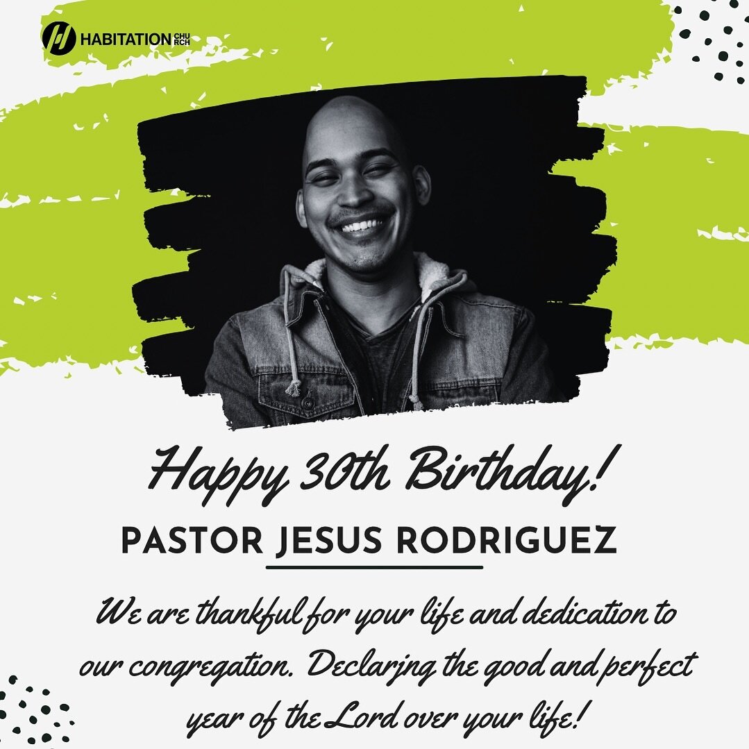 Happy 30th Birthday  @pastor_jesusr! Thankful for your life, hard work and commitment to our church. Praying Psalms 65:5 over your new decade of life!! We love you!