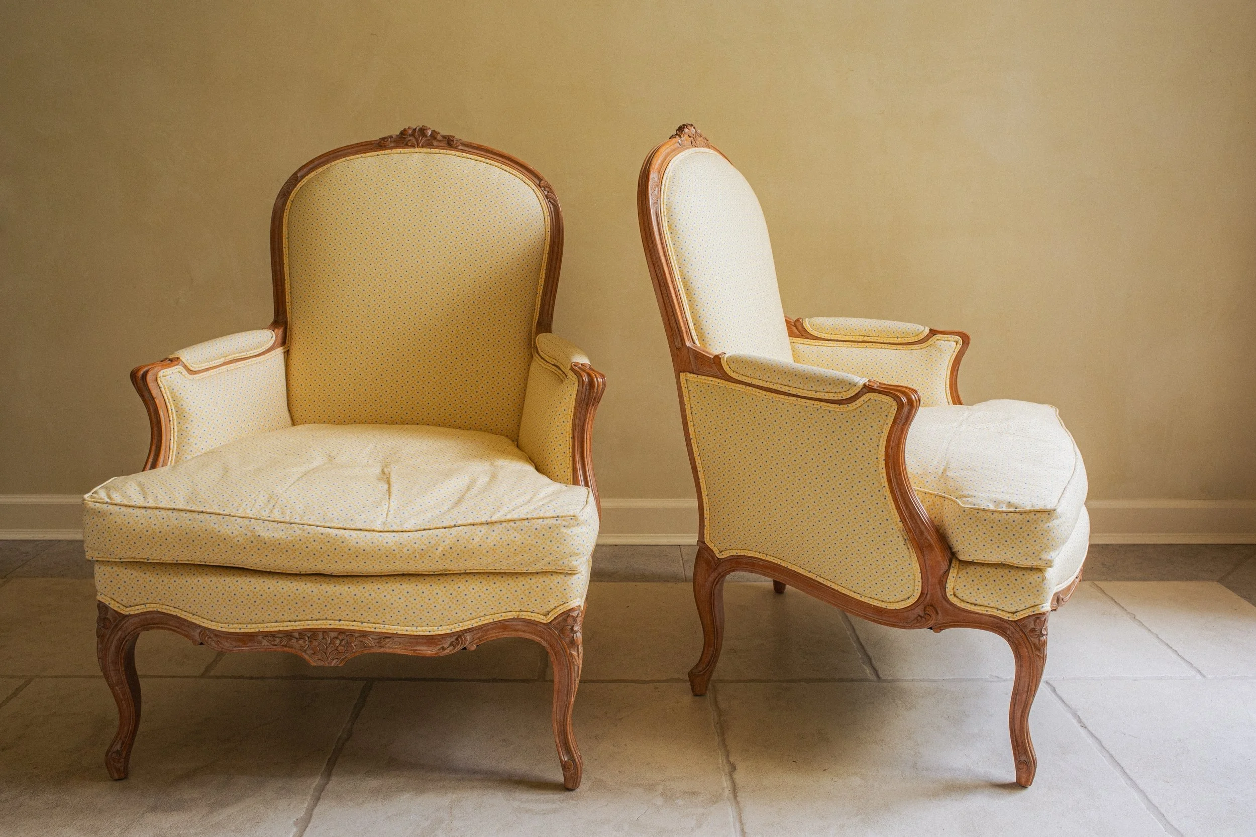 Pair of Vintage Bergeres