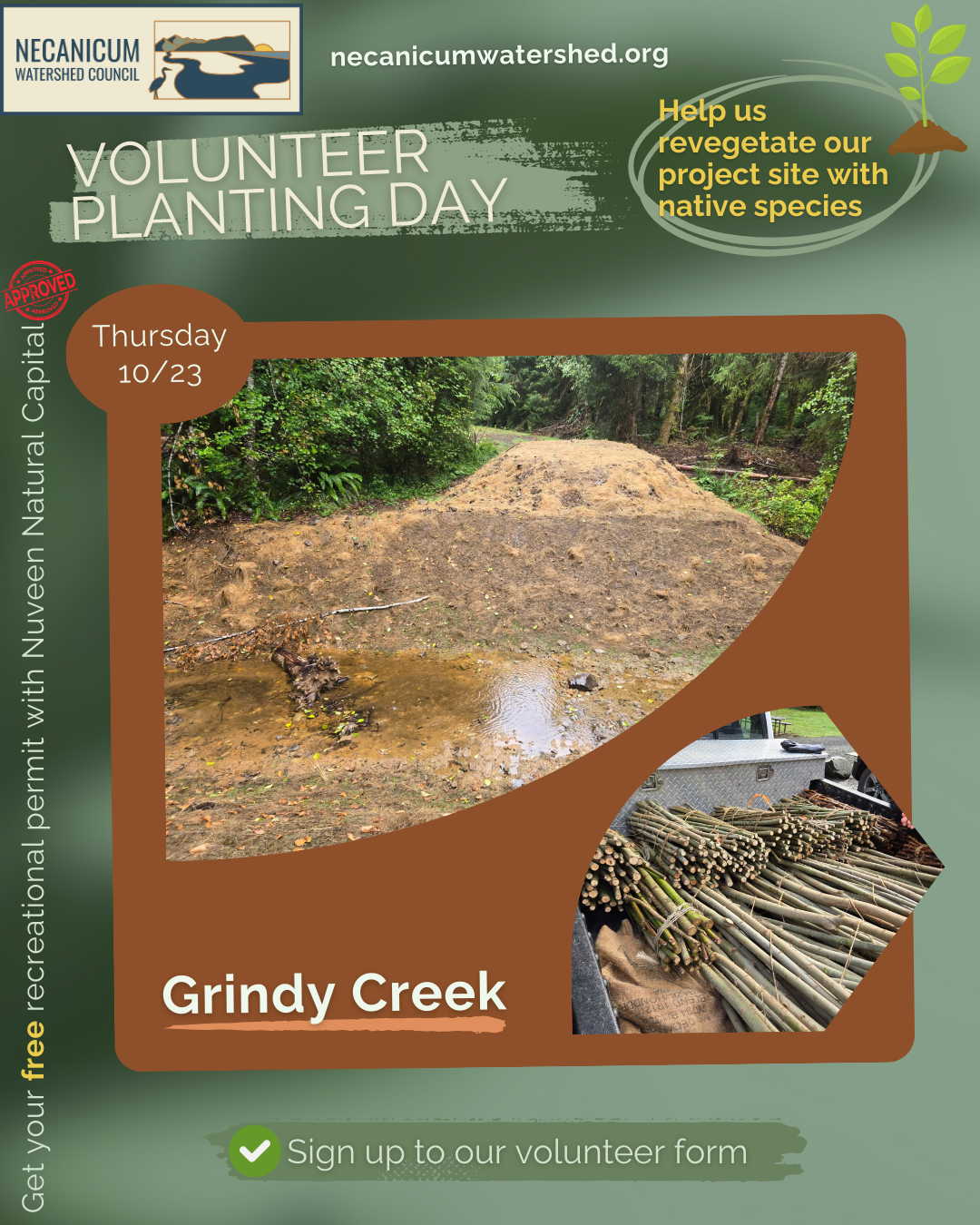 Grindy Creek Planting Day 1