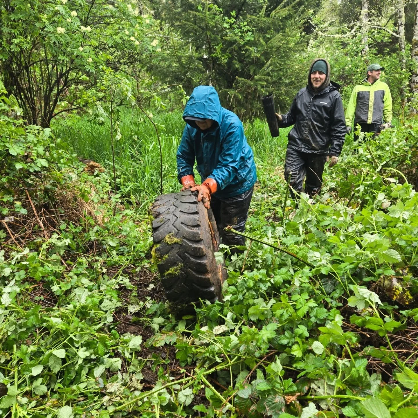 🌏We had the best Earth Day joining @nclctrust at Thompson Creek for a Weed Warrior Wednesday! Hearty volunteers hauled out trash, took down fence, planted 20 shrubs, pulled ivy, and slashed some blackberry! 💪 

Weren't able to join us at an event t